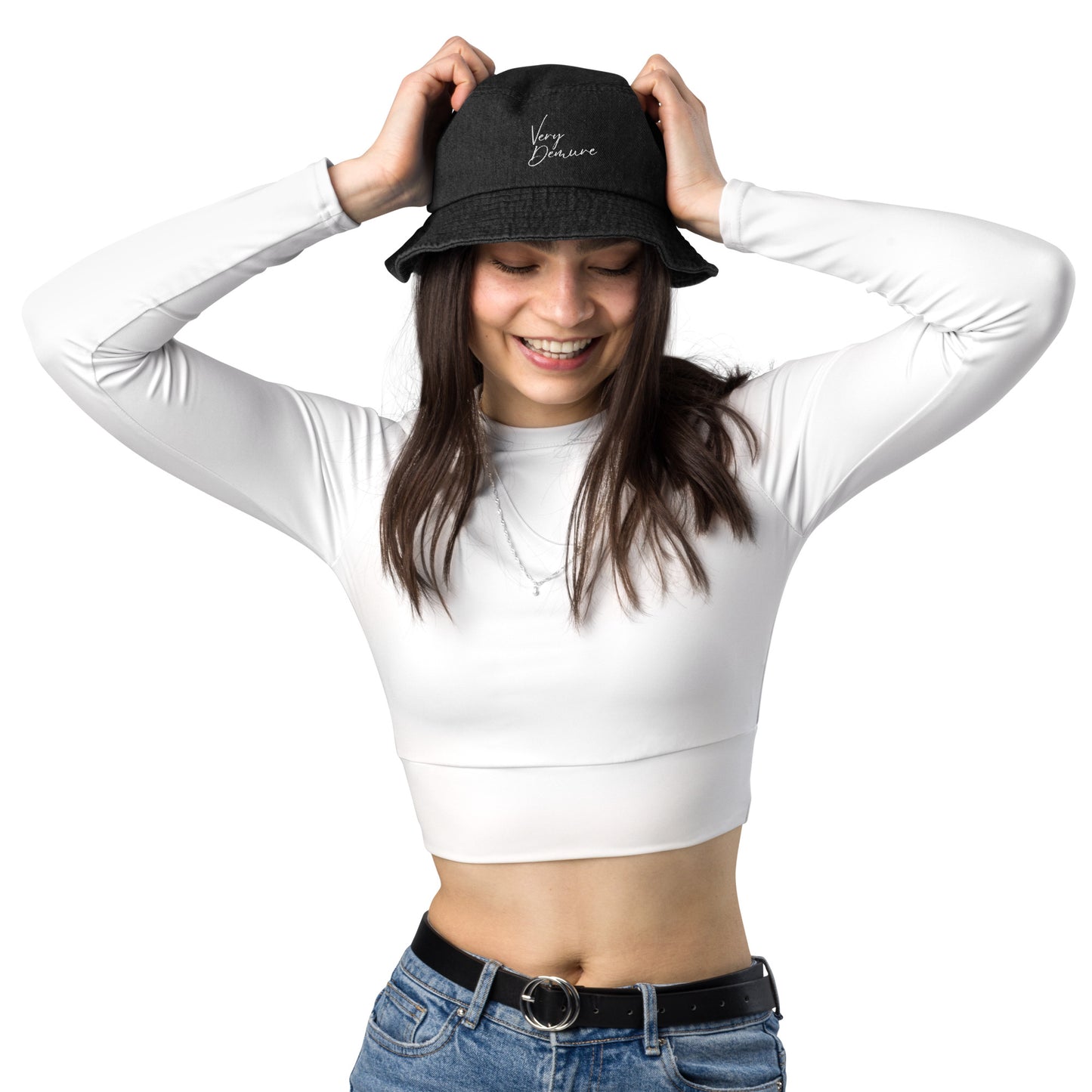 Very Demure Denim bucket hat