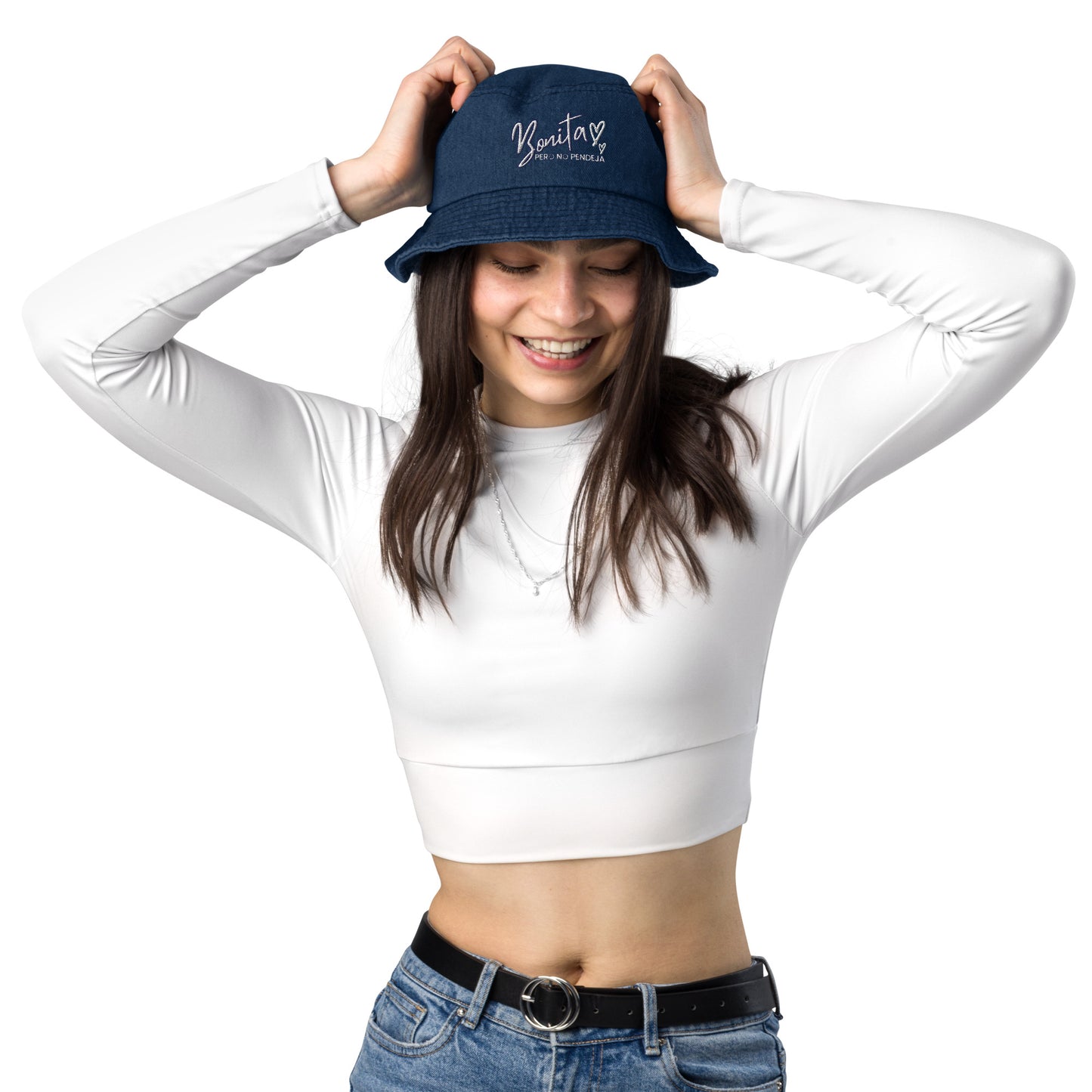 Bonita Pero No Pendeja Denim bucket hat