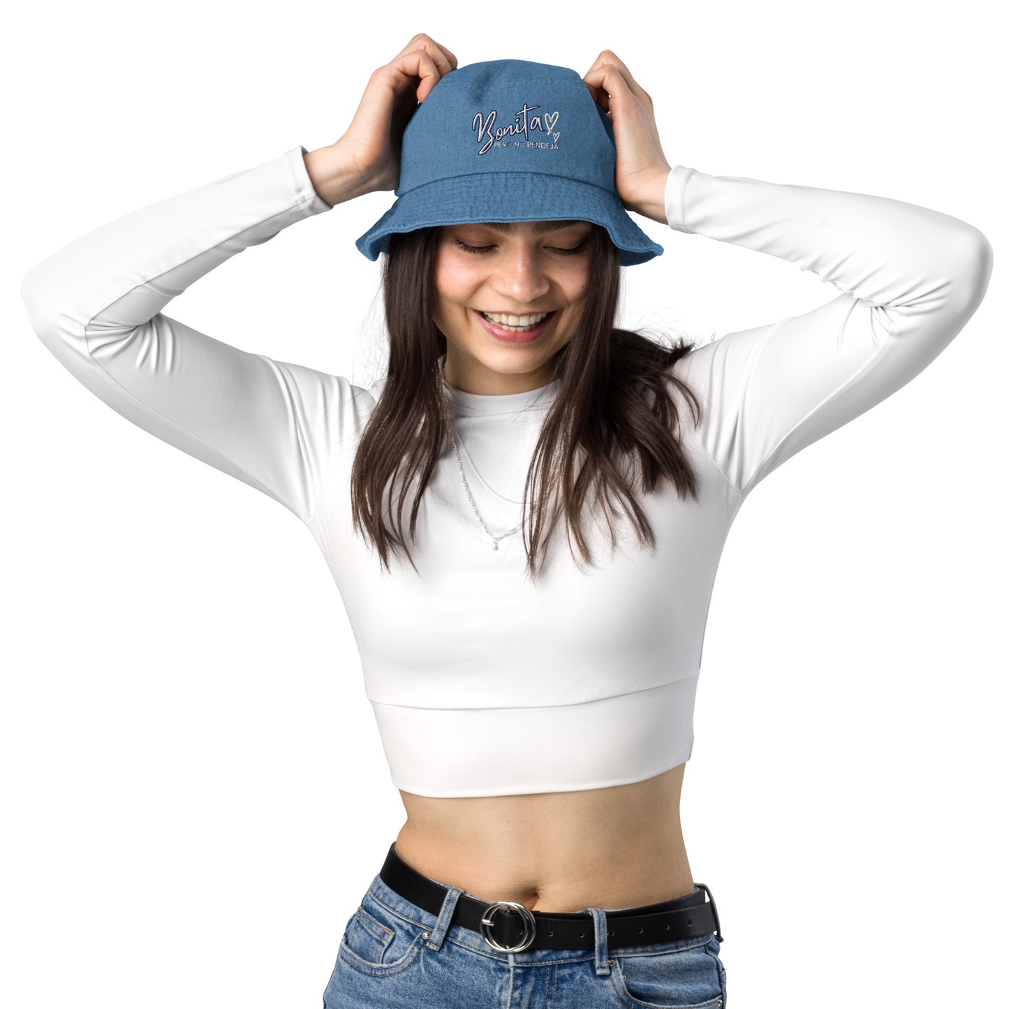 Bonita Pero No Pendeja Denim bucket hat