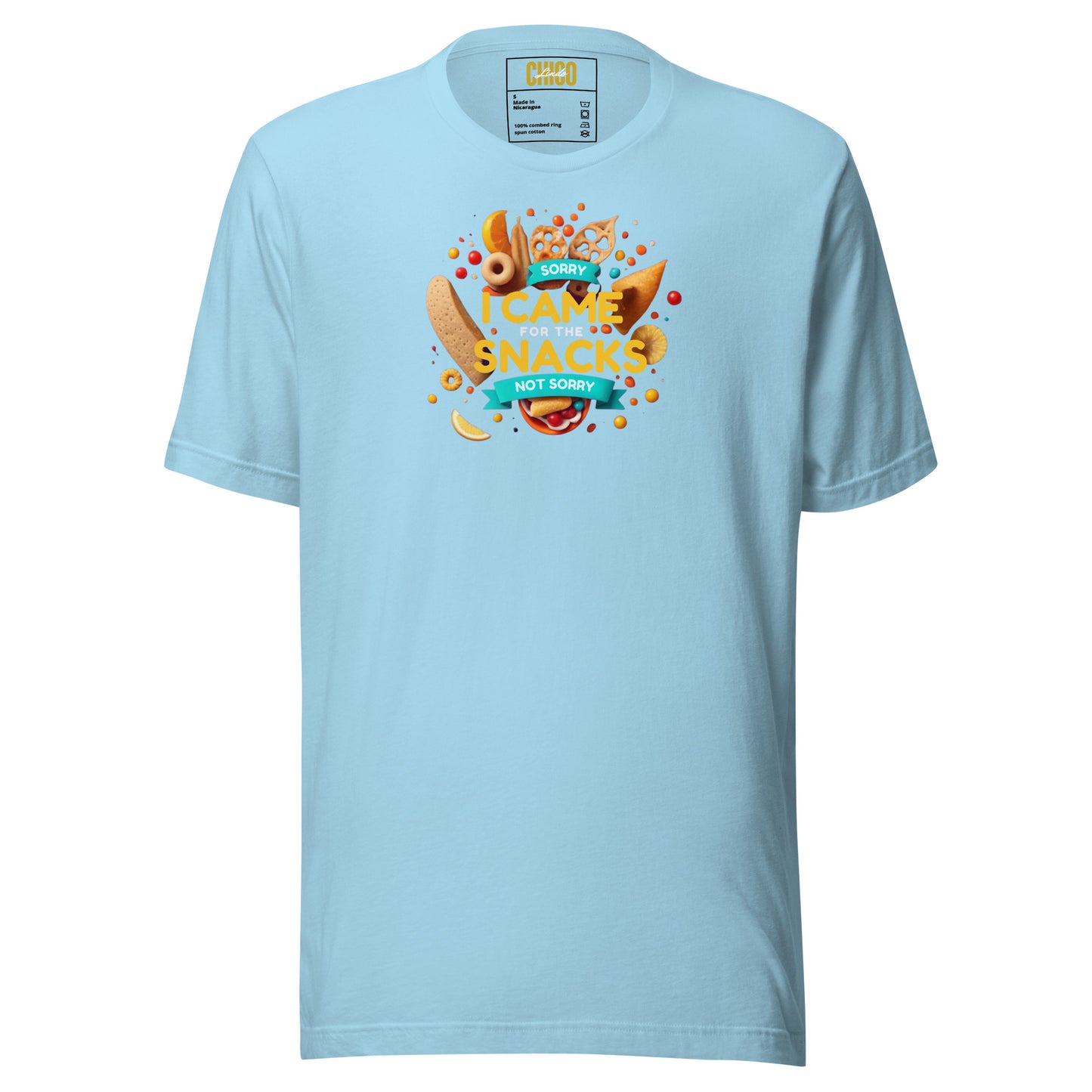Sorry, I Came for the Snacks, Not Sorry Unisex t-shirt